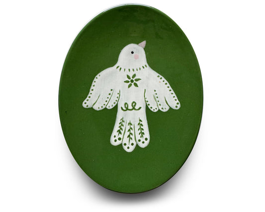 Ceramic tray Dove - Green