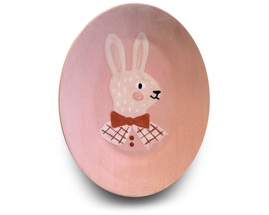 Ceramic tray Bunny Pink