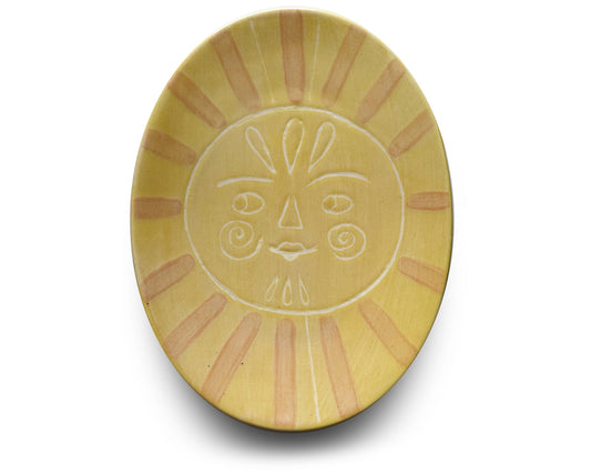 Ceramic tray Sun